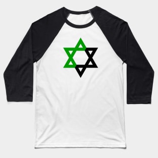 Green Anarchist Magen David Baseball T-Shirt